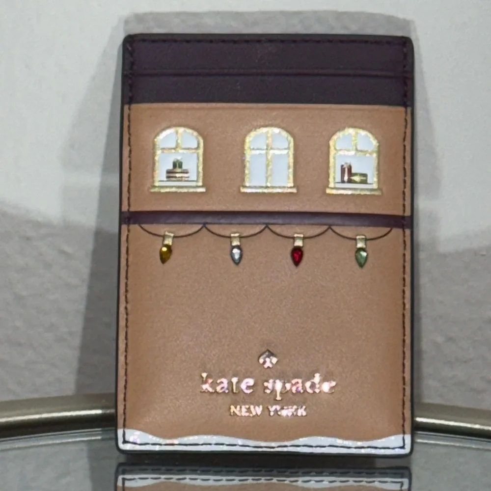 New Kate Spade Leather ID Card Case Holder